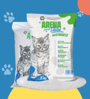 2 bolsas de 10 kg arena para gato