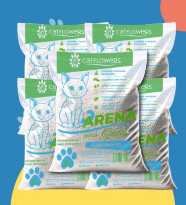 5 bolsas de 3 kg arena para gato